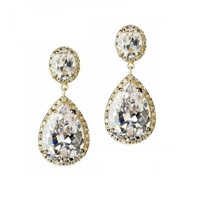 Marilyn Bridal Earrings (Gold)